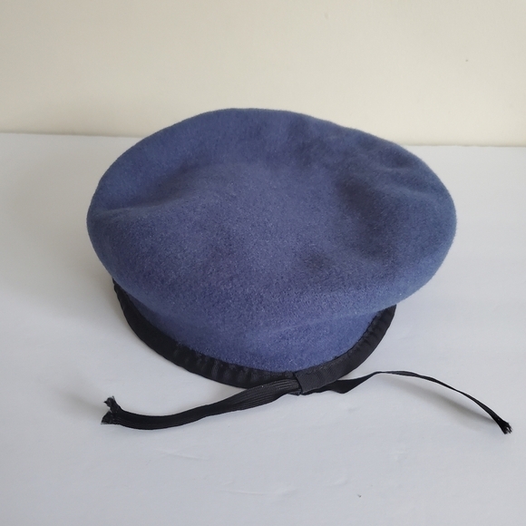Vintage Logistik Unicorp Blue Army Beret - Picture 3 of 5
